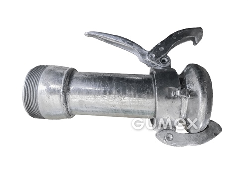PERROT Kupplung mit Haken DN50, Außengewinde BSP 1 1/2", 10bar, SBR Dichtung, rostfreier Stahl, 